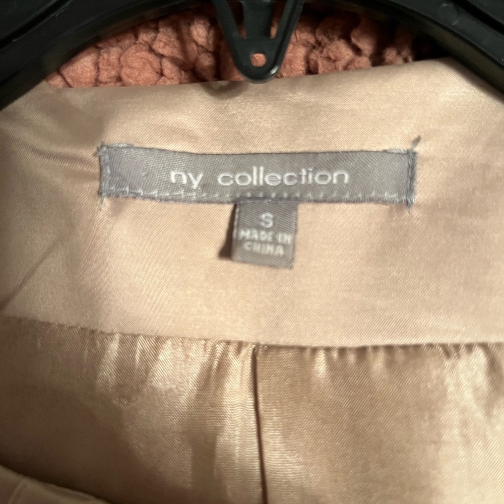 NY Collection Satin Beige Blazer - Picture 8 of 9